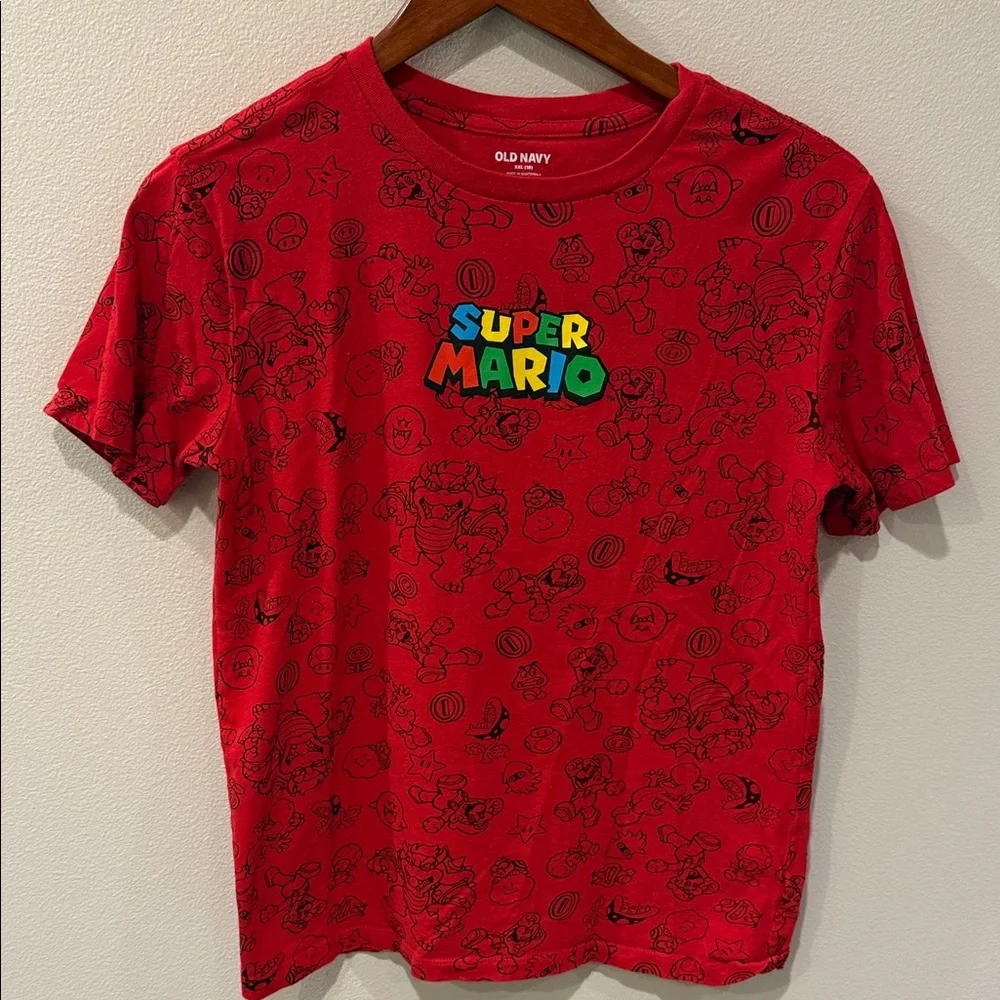 Old Navy Red Super Mario Kids Tee